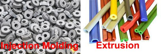 injection molding vs extrusion