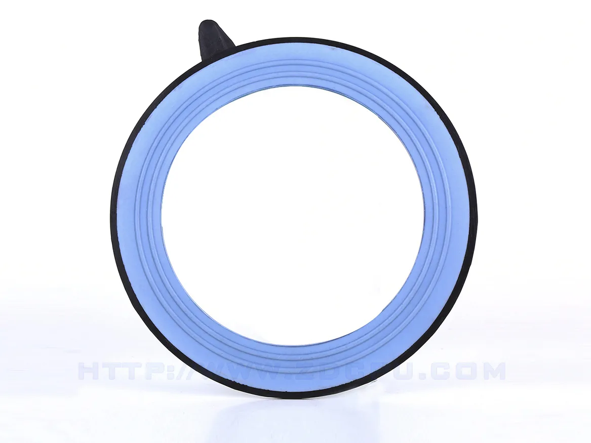 Rubber with plastic gasket