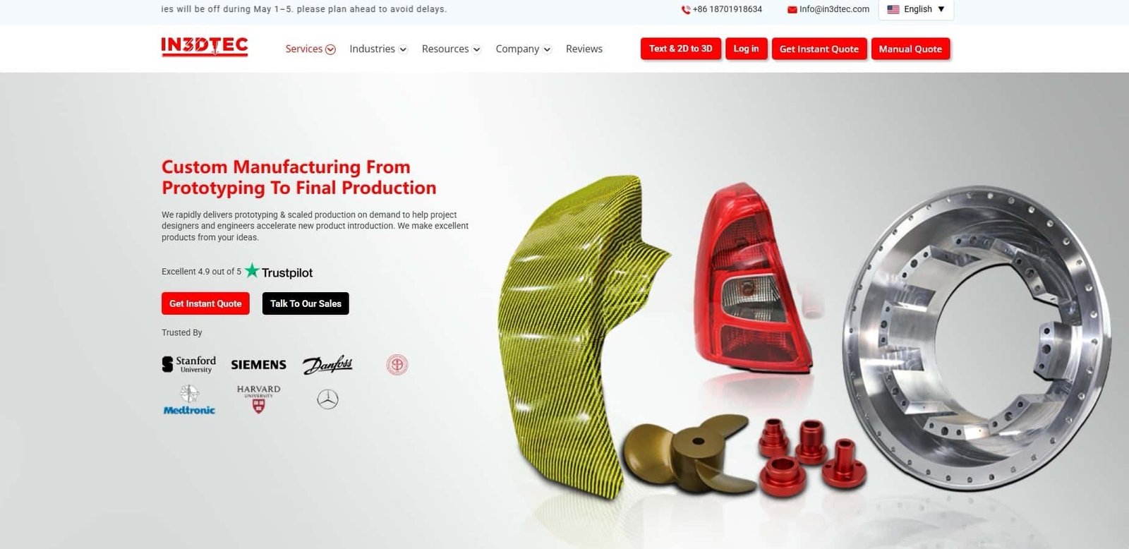 Top 10 Injection Molding Manufacturers in China 6 in3dtec