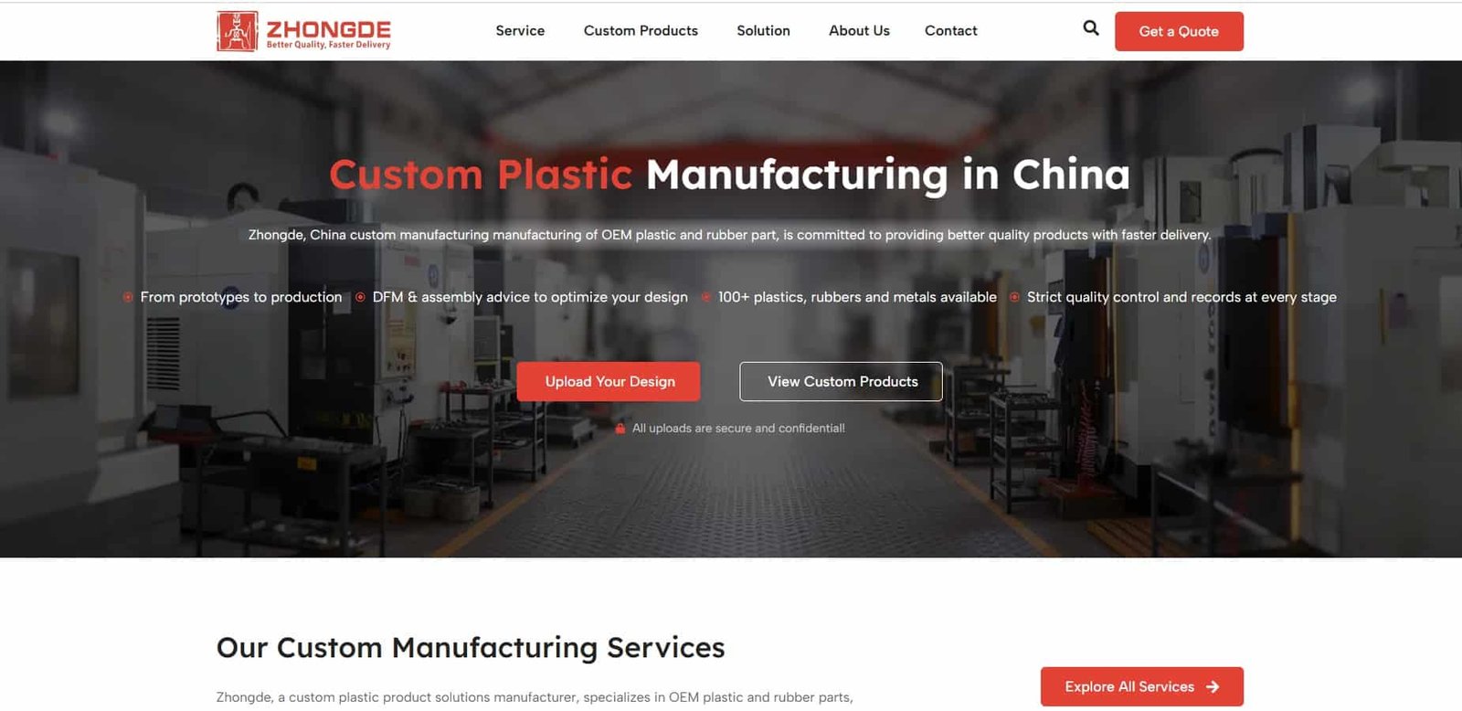 Top 10 Injection Molding Manufacturers in China 3 zhongde