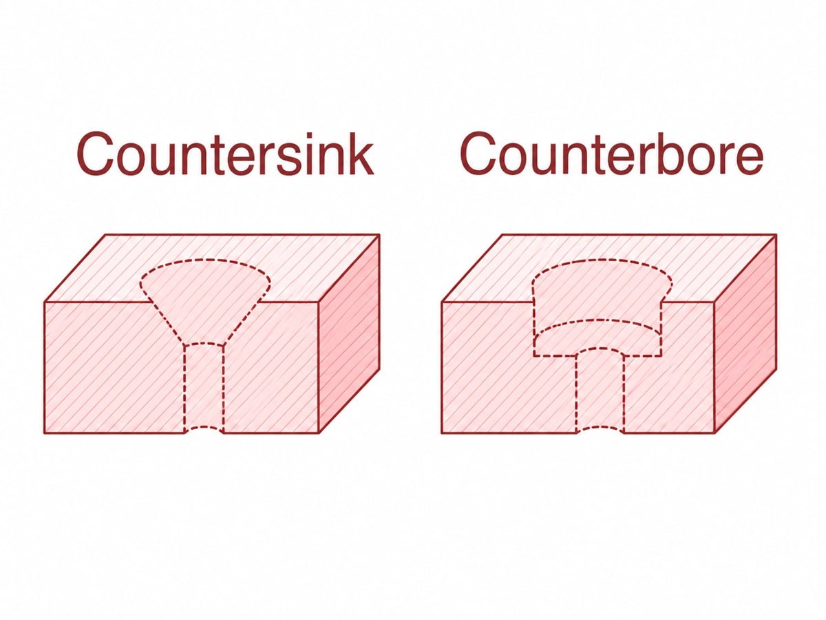 Understanding Countersinks: A Practical Guide 2 Countersink vs Counterbore
