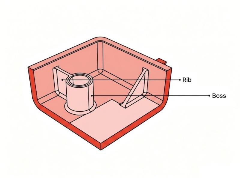 A Practical Guide to Injection Molding Design and Manufacturability 4 Rib and Boss
