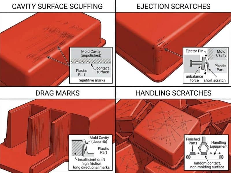Types of Injection Molding Surface Scratches
