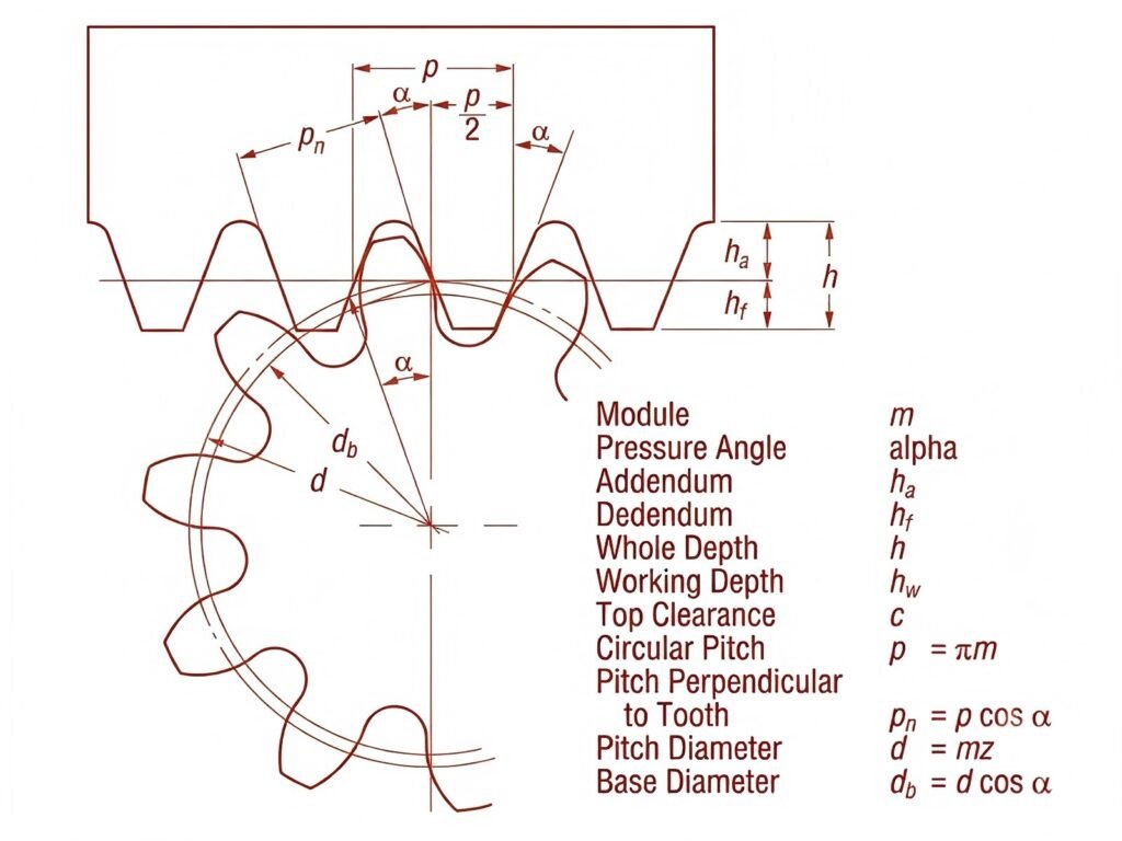 plastic gear parameter