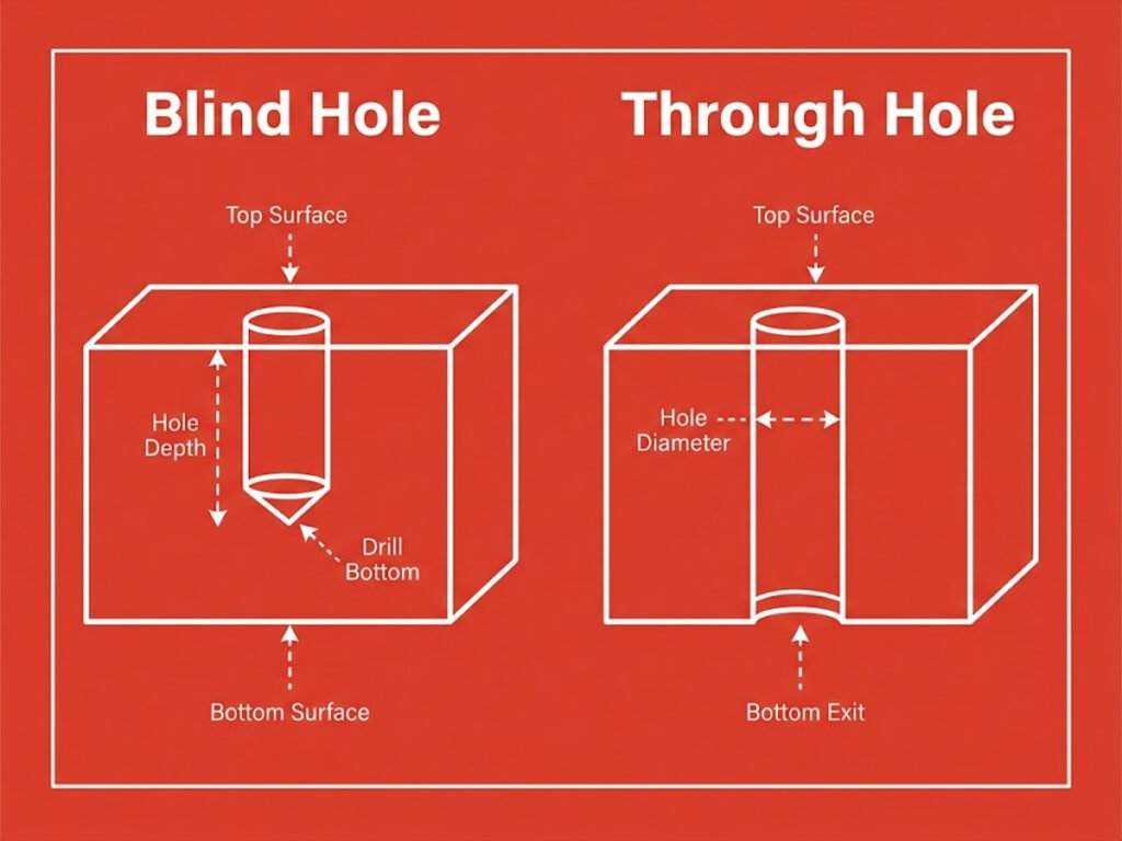 Blind Hole vs Through Hole