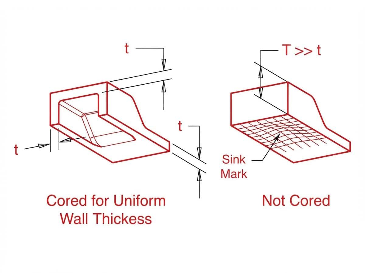 Plastic Parts Rib Design: Strengthen the Plastic Injection Molded Parts 6 Rib Coring