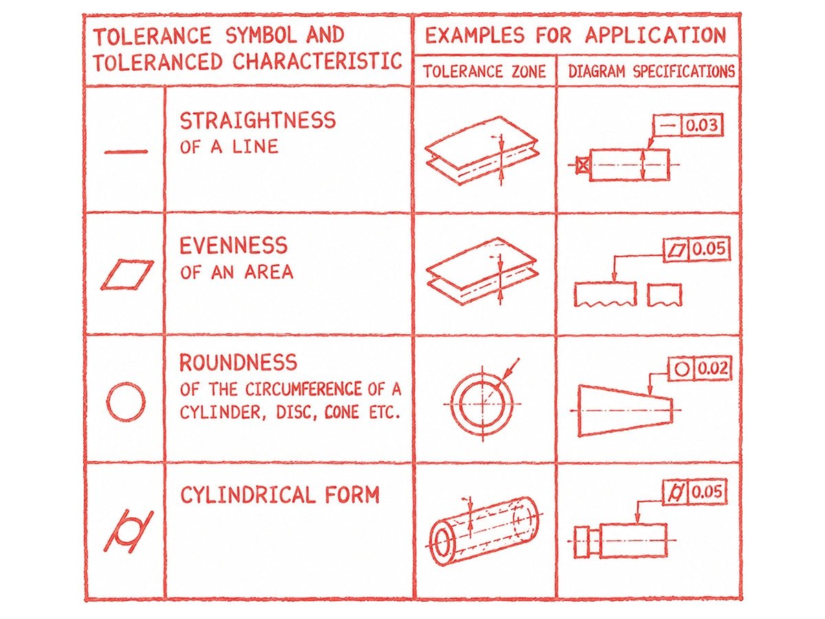 Types of Tolerance in Engineering Drawings, Illustrated 5 Form Tolerance