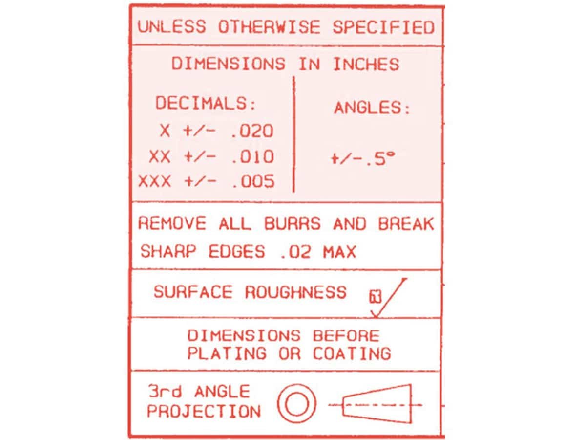 Types of Tolerance in Engineering Drawings, Illustrated 4 General Tolerance