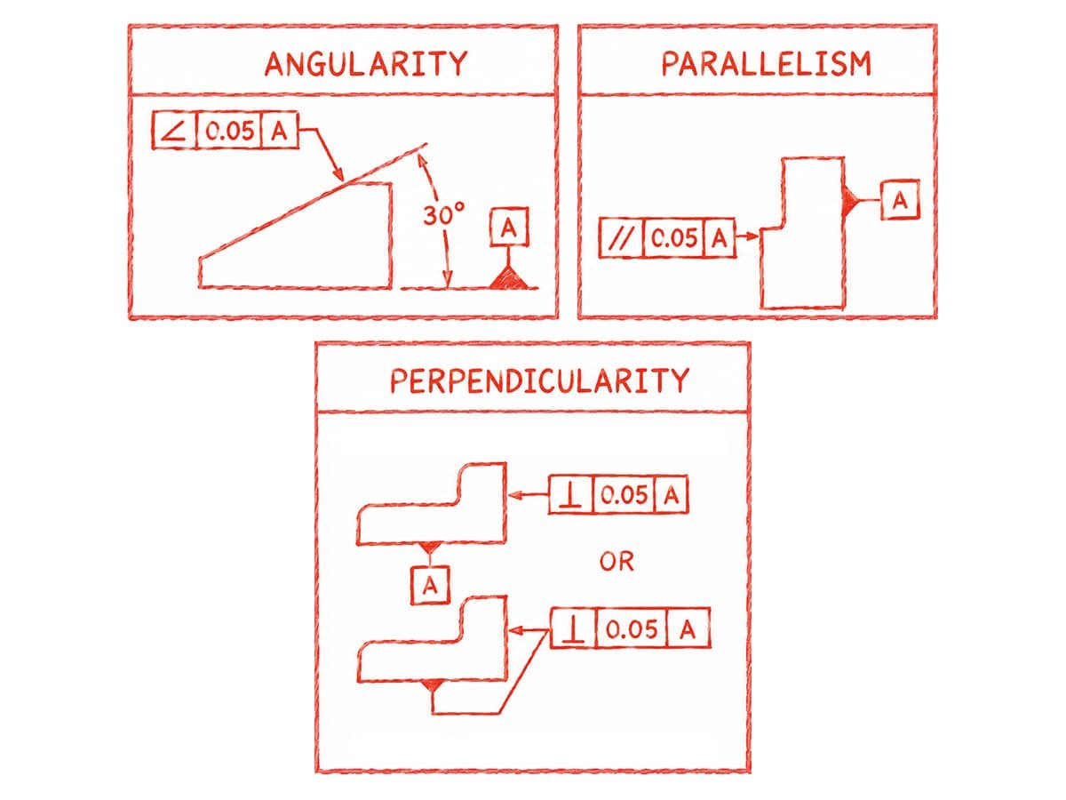 Types of Tolerance in Engineering Drawings, Illustrated 6 Orientation Tolerance