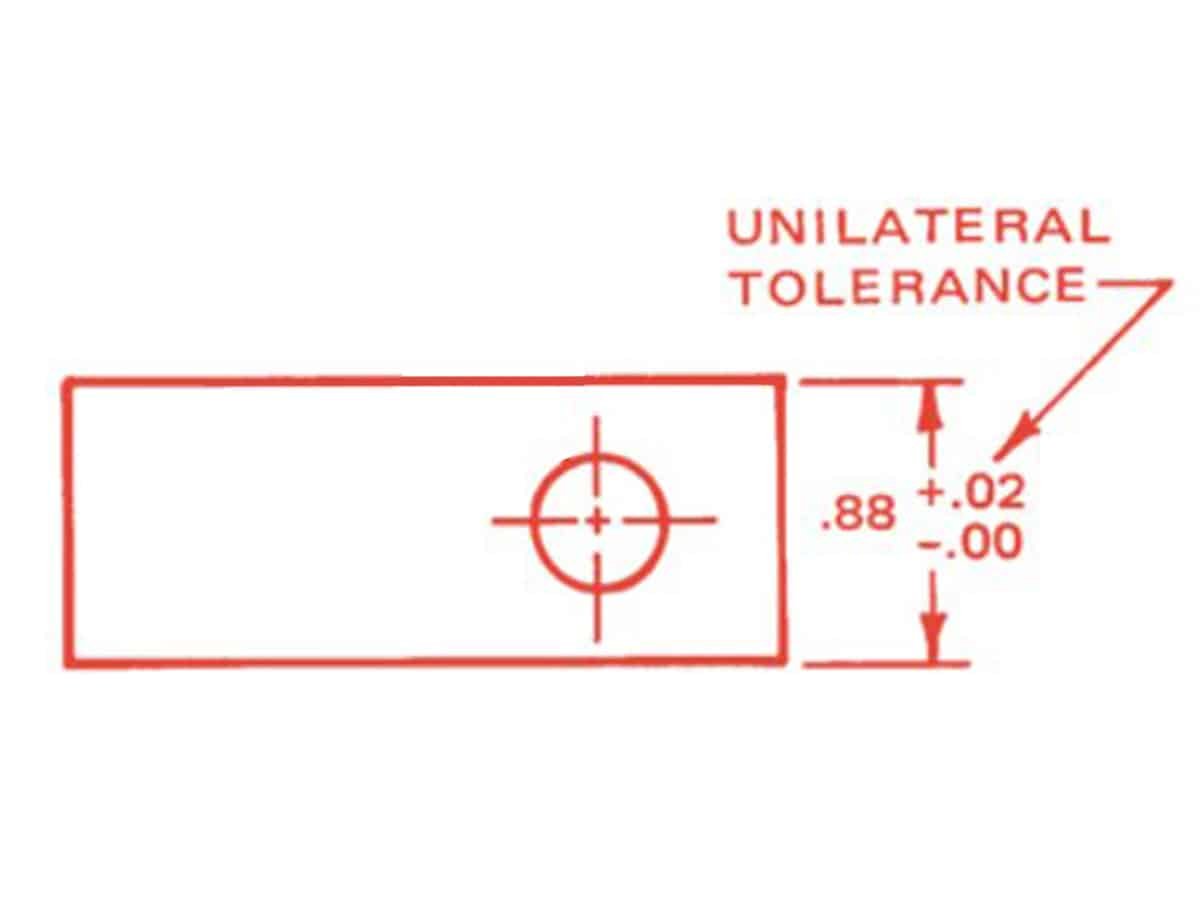Types of Tolerance in Engineering Drawings, Illustrated 1 Unilateral Tolerance